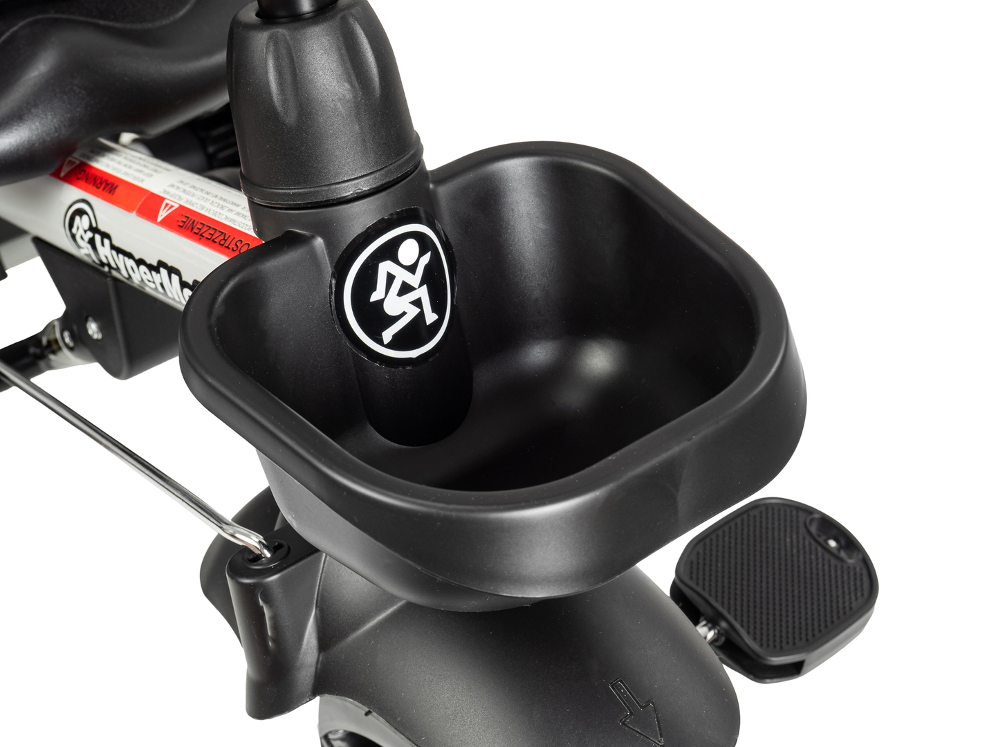 HyperMotion TOBI VECTOR háromkerekű - örökké tartó felfújható kerekek + tolórúd. Szín: világosszürke.