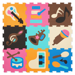 Oktatási habszivacs puzzle szőnyeg 90 x 90 x 1cm - EVA habszivacs - design: műszerek