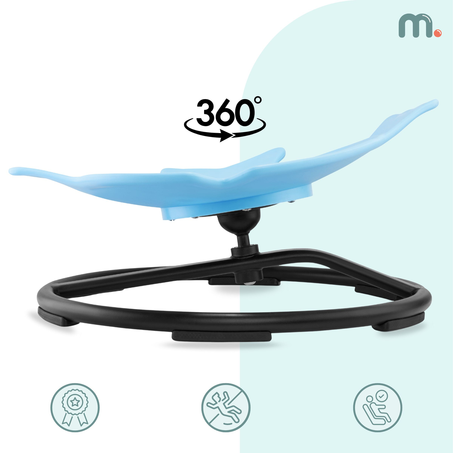 Mini körhinta gyerekeknek Hal - kék