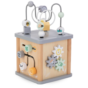 Montessori fából készült oktató kocka - motoros hurok