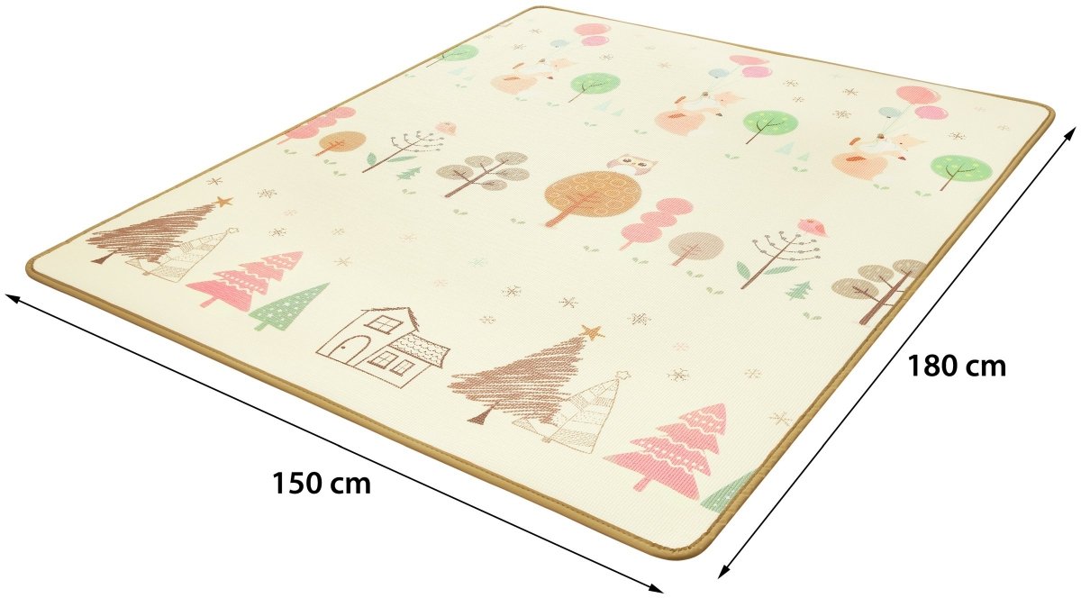 Kétoldalas habszőnyeg XXL - tekercs 2 CM (erdő és cikkcakk)