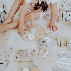 Montessori oktatódoboz kisgyermekeknek - 6 db játék