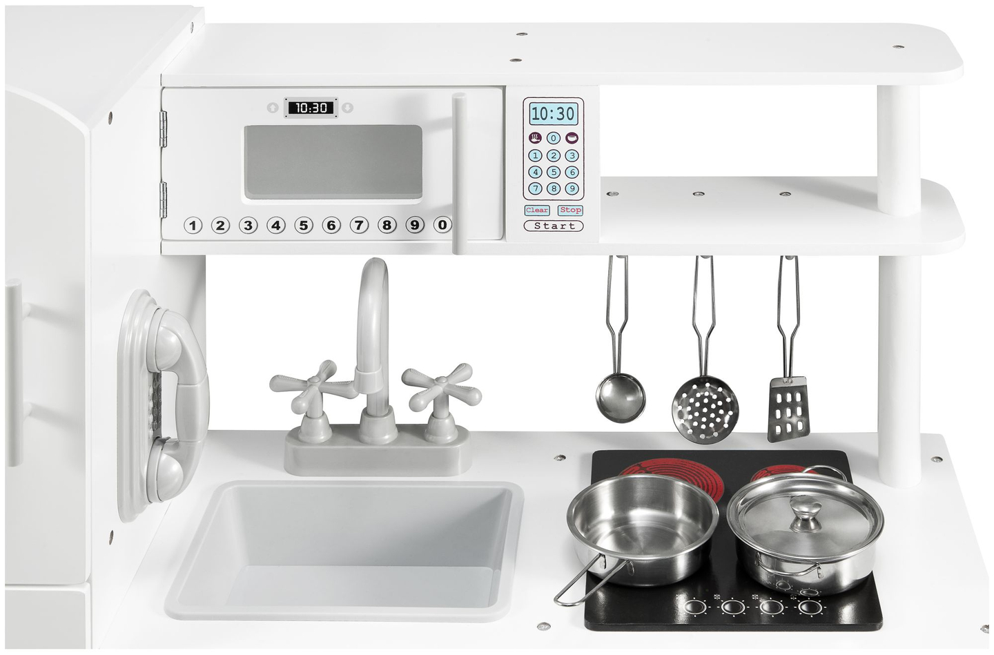 Nagy fa fehér konyhai kiegészítők és kötény