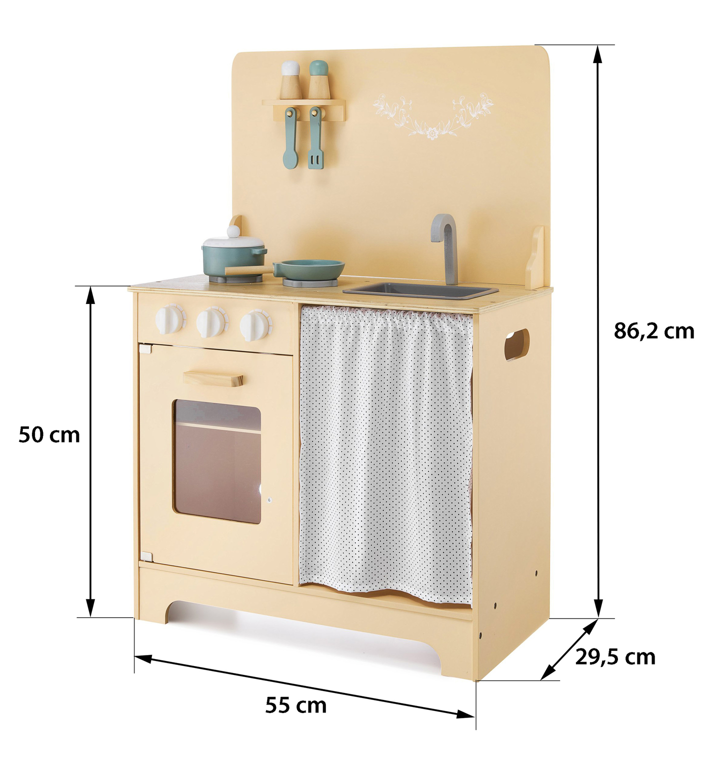 Fakonyha köténnyel, kiegészítőkkel és LED világítással