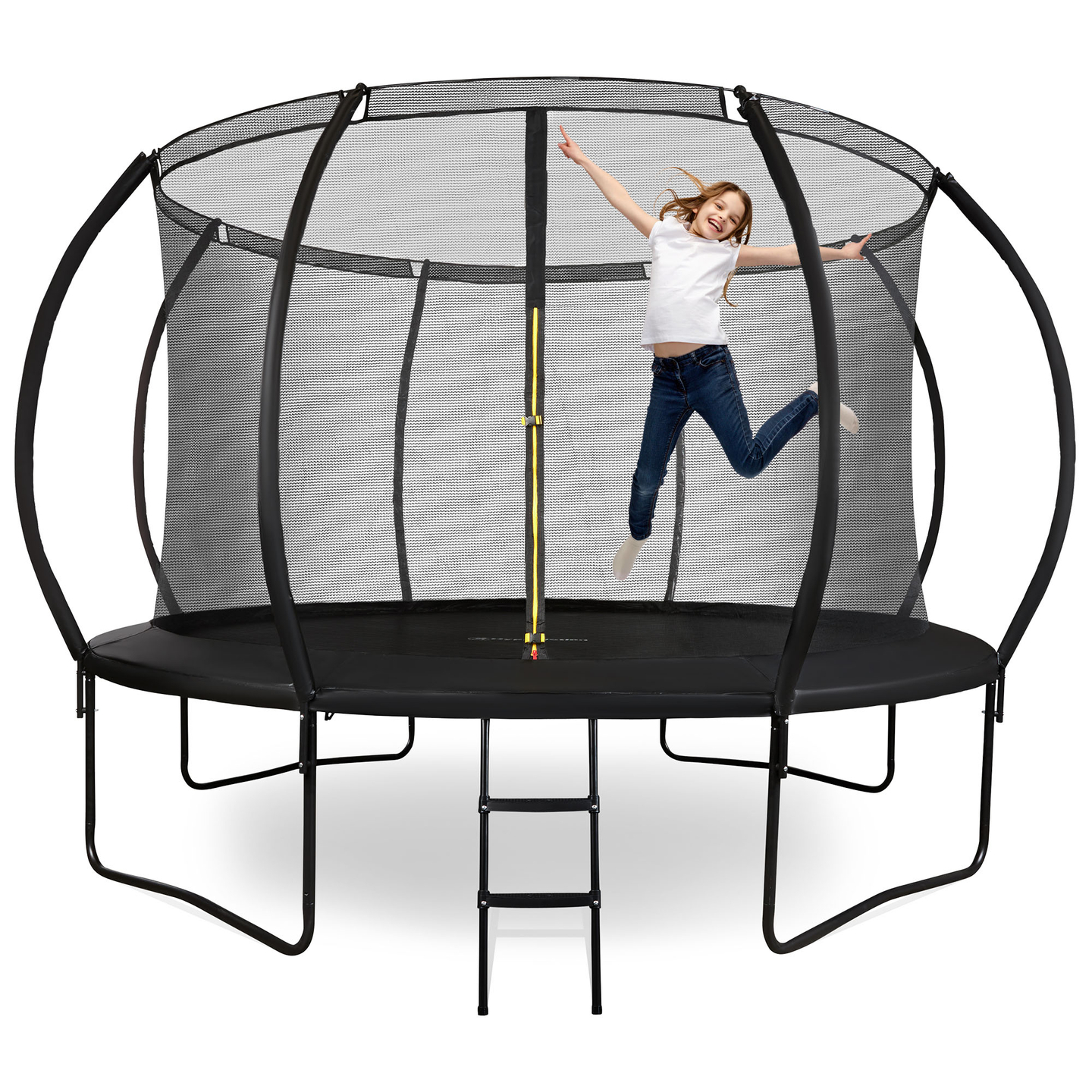 XXL kerti trambulin gyerekeknek HyperMotion - 366 cm 12FT - létrával és belső hálóval - otthonra és kertre - 150 kg max