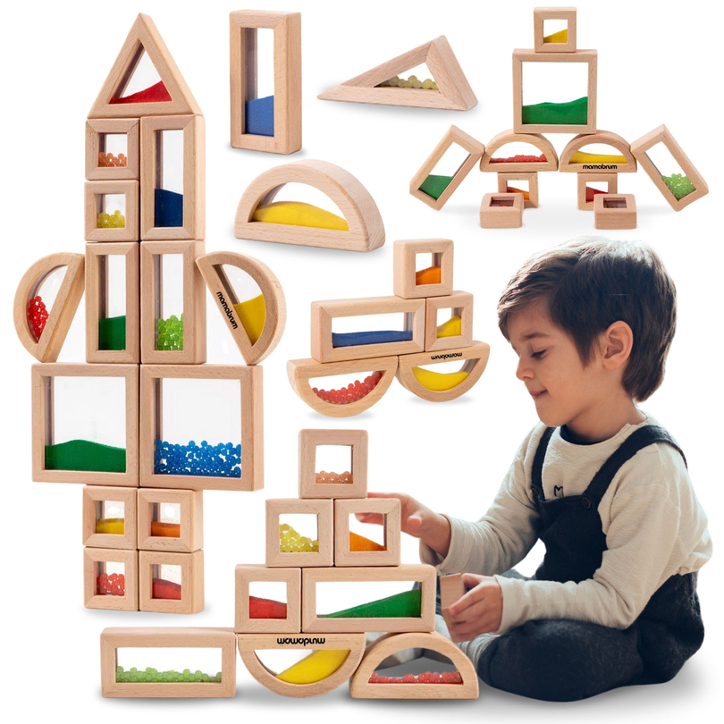 Különböző töltelékkel ellátott érzékelő blokkok készlete - 15 db