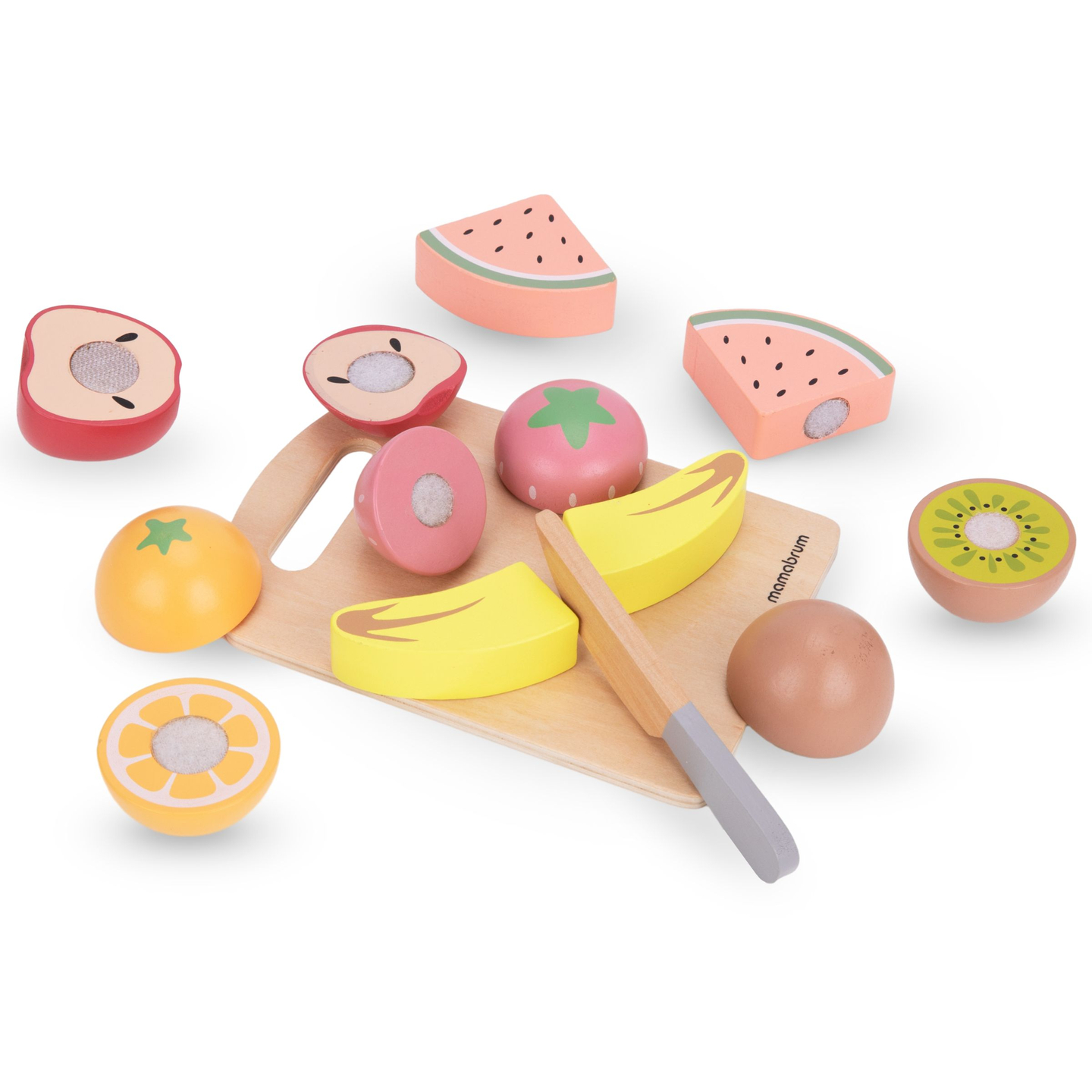 Fából készült vágó gyümölcs - készlet