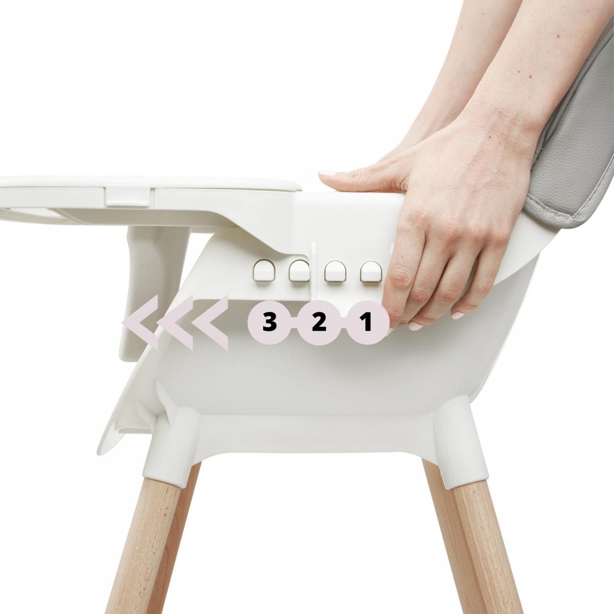 AMELIA etetőszék 3in1 Moby-System, szürke