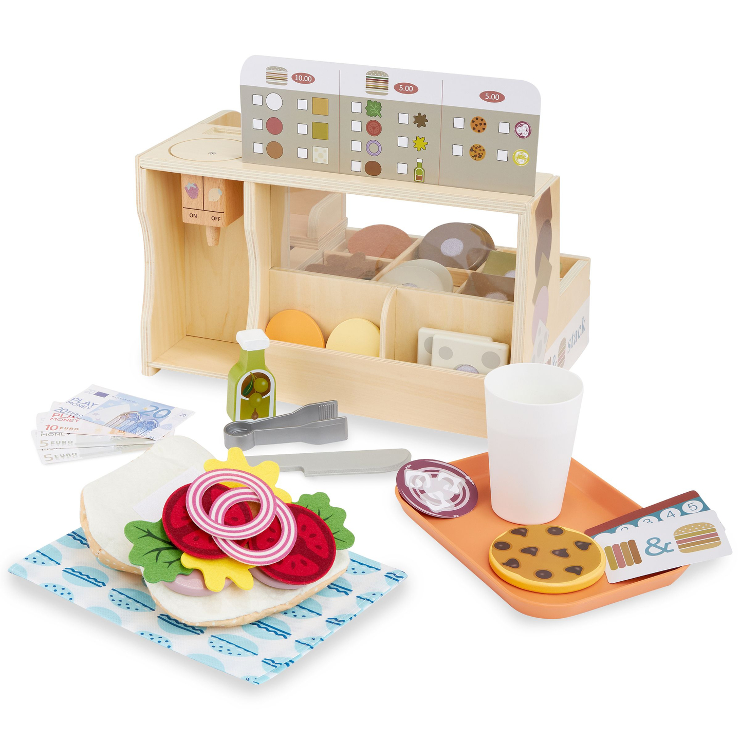 Fából készült szendvicsbár - étterem