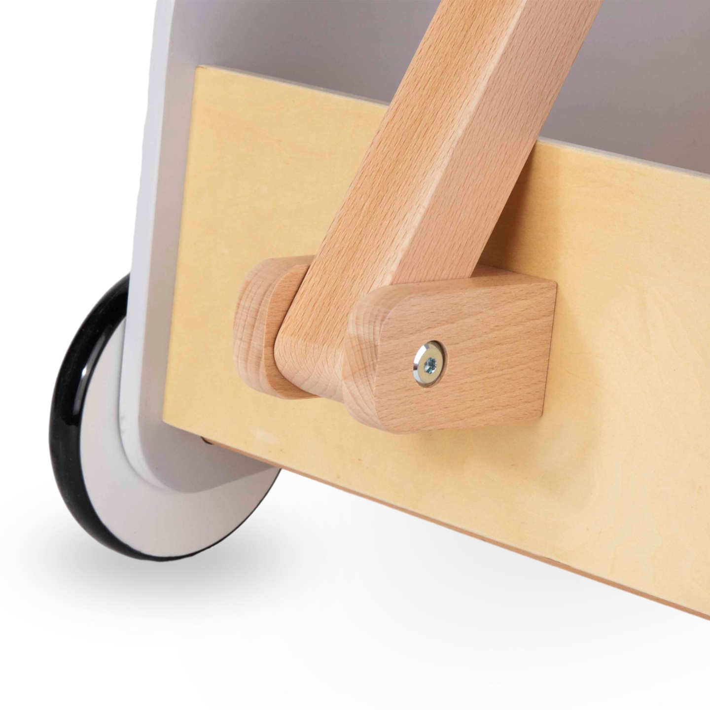 Fából készült játékkocsi - húzható utánfutó