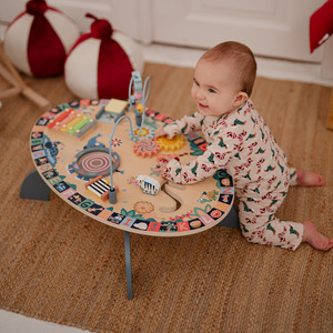 7in1 fából készült oktatási asztal, zenei, érzékszervi