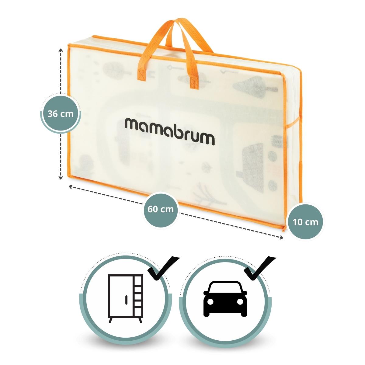 Kétoldalas összecsukható habszivacs szőnyeg 180 x 120 x 1cm - Charming Town/Sand Beige