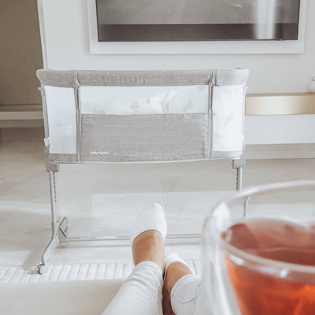 Bővített kiságy Moby-System LUNA 3in1 - szürke