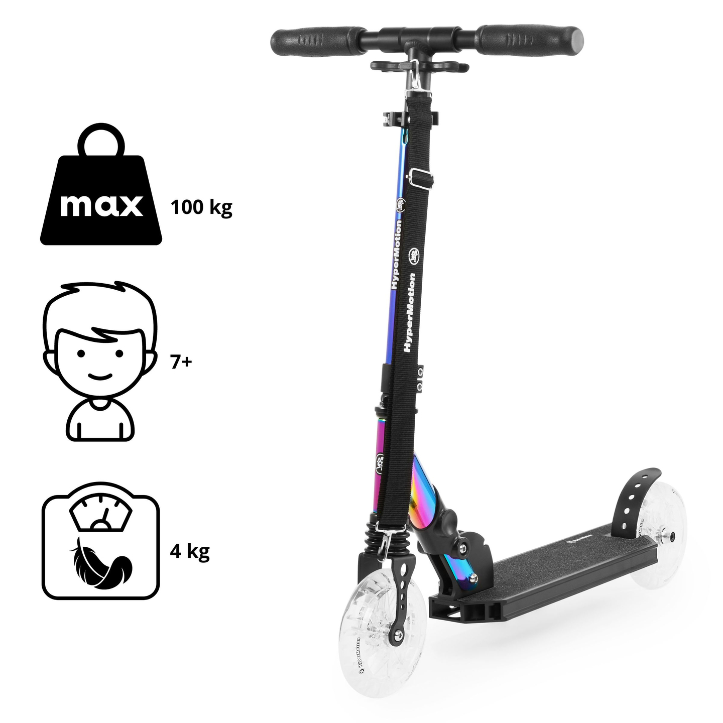 Kétkerekű robogó HOLO MAJESTIC HyperMotion 100kg - teljes alumínium