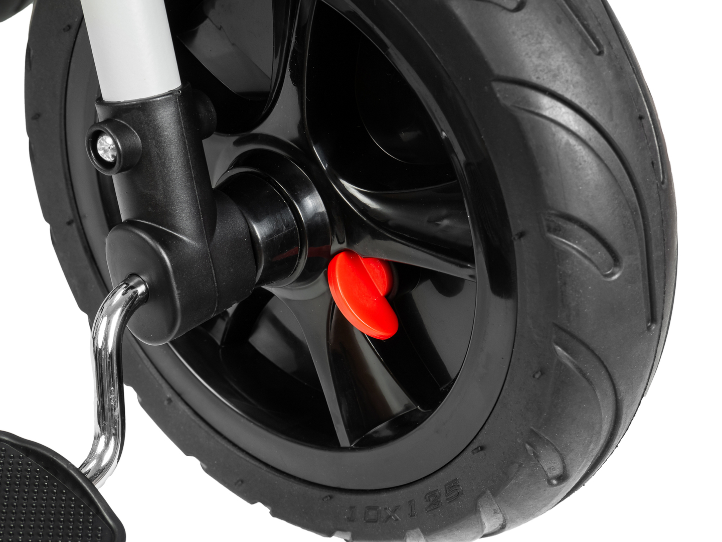 HyperMotion TOBI VECTOR háromkerekű - örökké tartó felfújható kerekek + tolórúd. Szín: világosszürke.