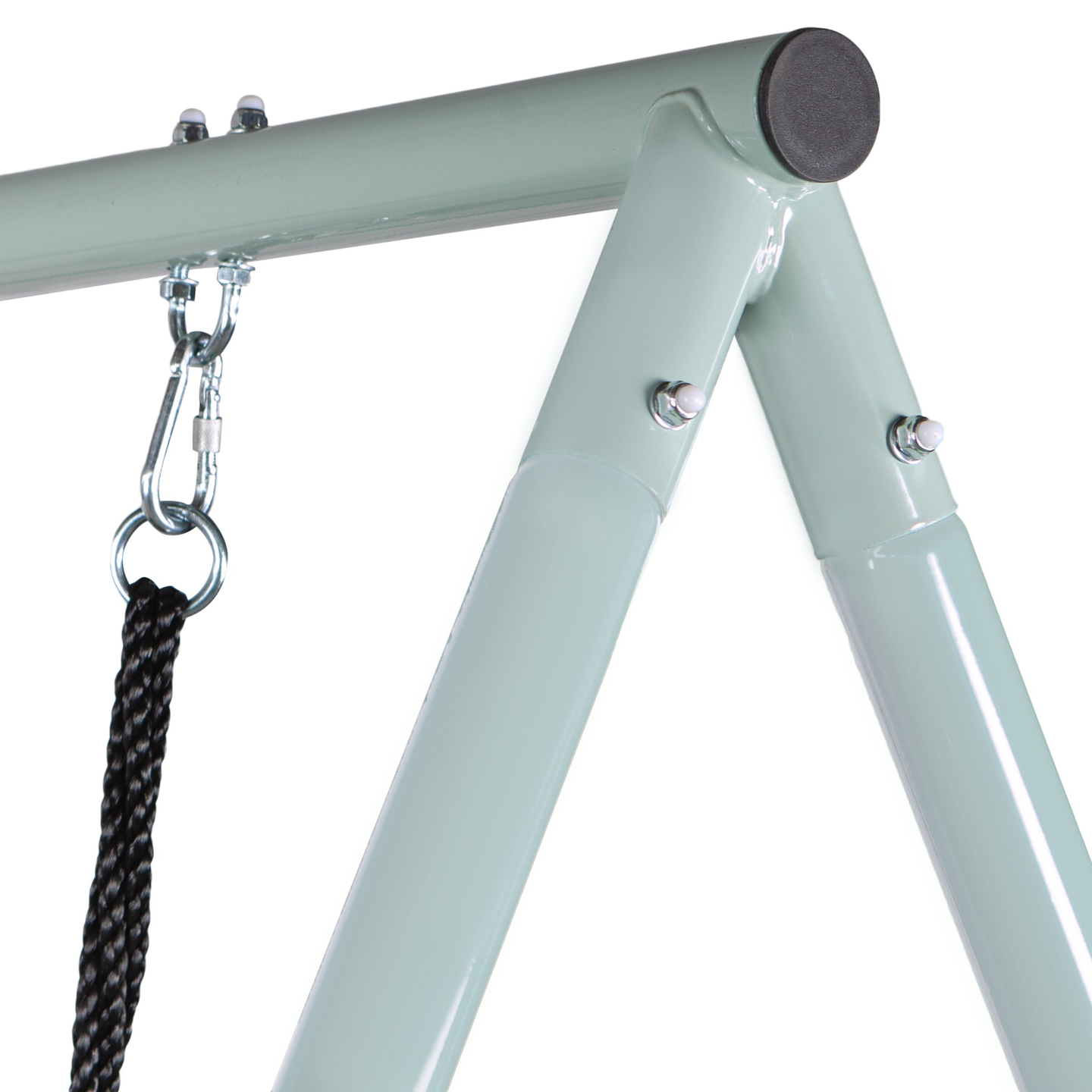 Gólyafészek típusú kerti hinta kerettel és kötelekkel