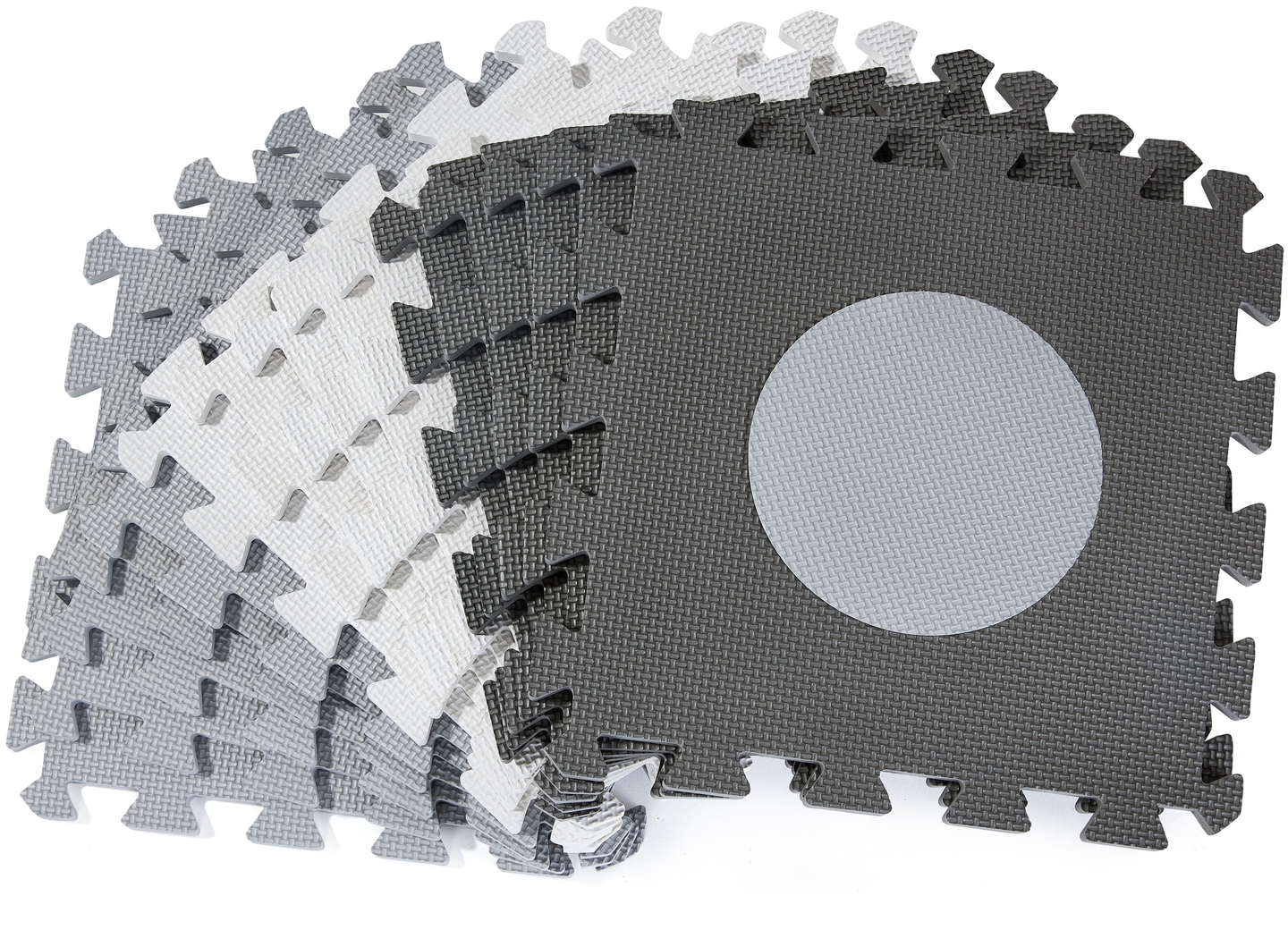 XL habszőnyeg 150 x 150 x 1cm szegéllyel - EVA hab - szürke