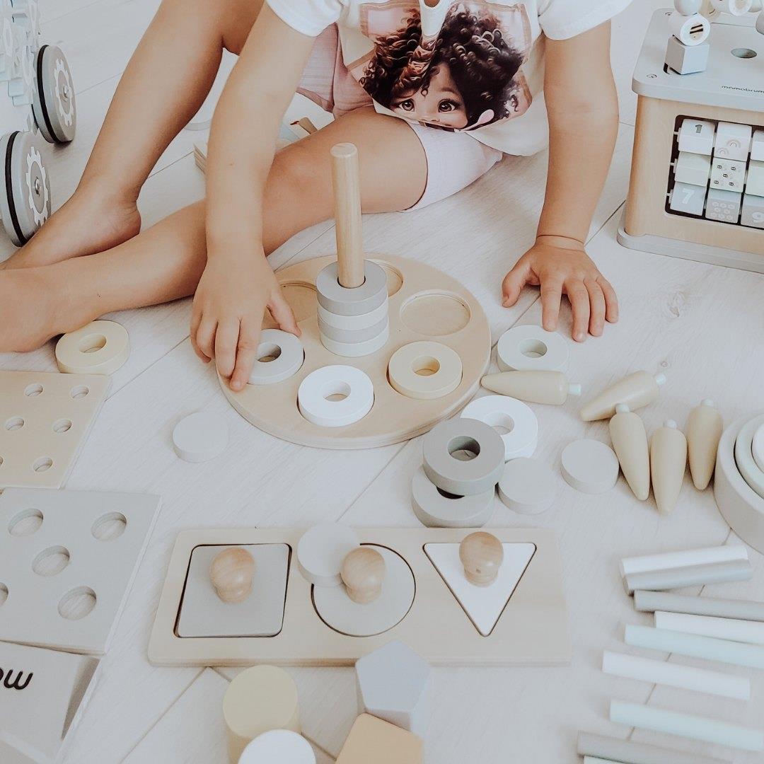 Montessori oktatódoboz kisgyermekeknek - 6 db játék