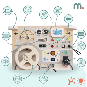 Montessori fa játéktábla kisgyermekeknek - autó műszerfal