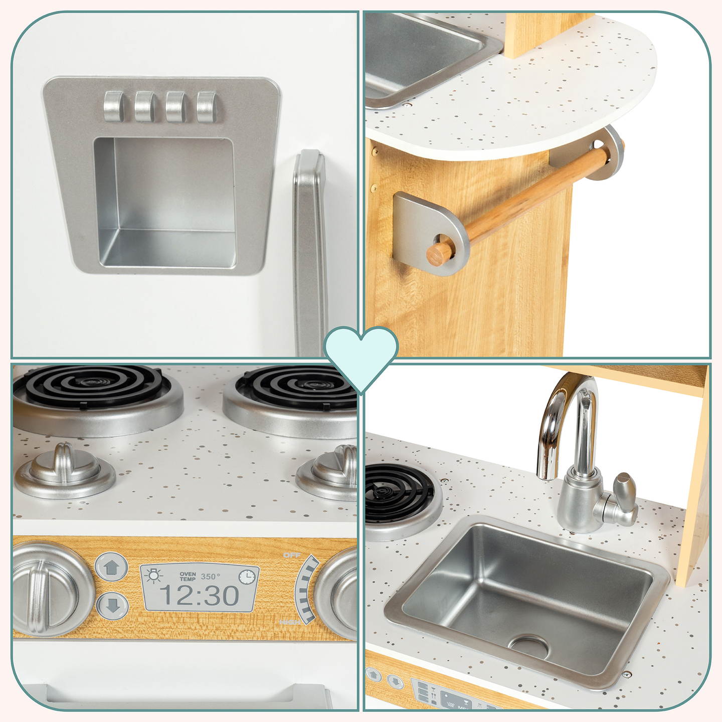 XXL fakonyha LED világítással, köténnyel és kiegészítőkkel