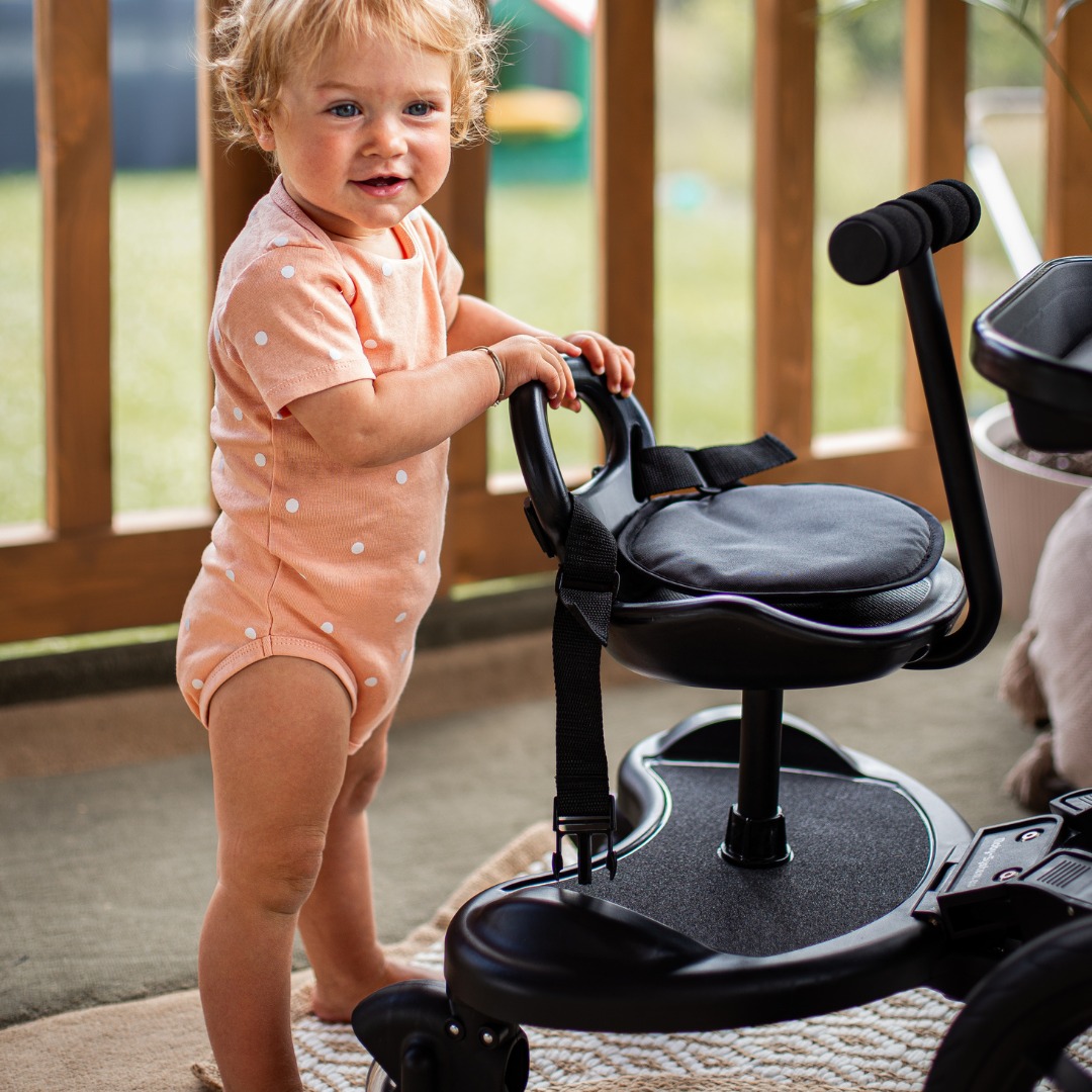 Babakocsira csatlakoztatható pótkocsi MR BUGGY - LED kerekek