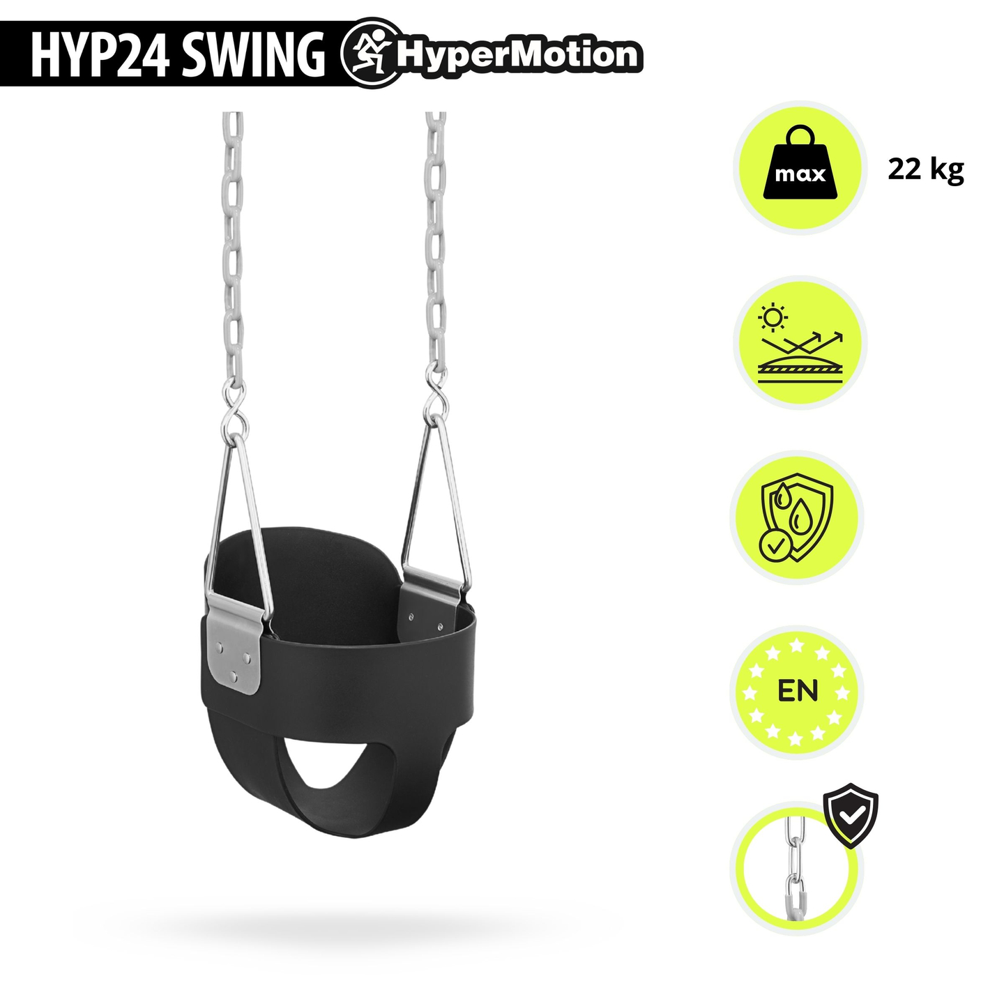 HyperMotion kisgyermek lánchinta magas háttámlával