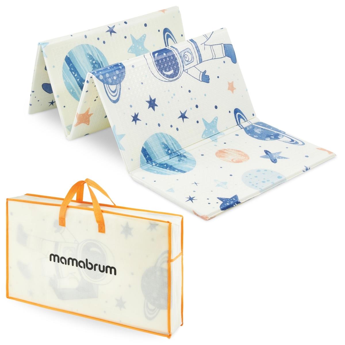 Kétoldalas összecsukható habszivacs alátét 180 x 120 x 1cm - Kozmosz/geometrikus háromszögek