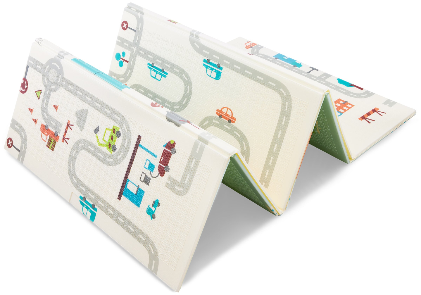 Kétoldalas habszőnyeg XXL - összecsukható 1 CM (hegyek és utak)