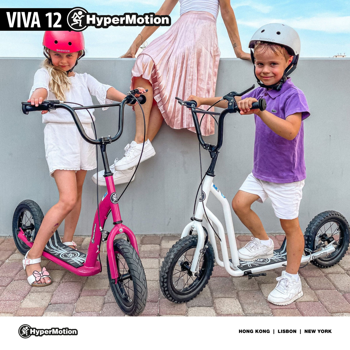 HyperMotion VIVA 12 roller (30cm-es pumpás kerekek) - fehér