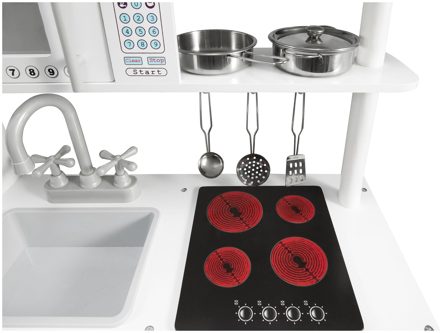 Nagy fa fehér konyhai kiegészítők és kötény