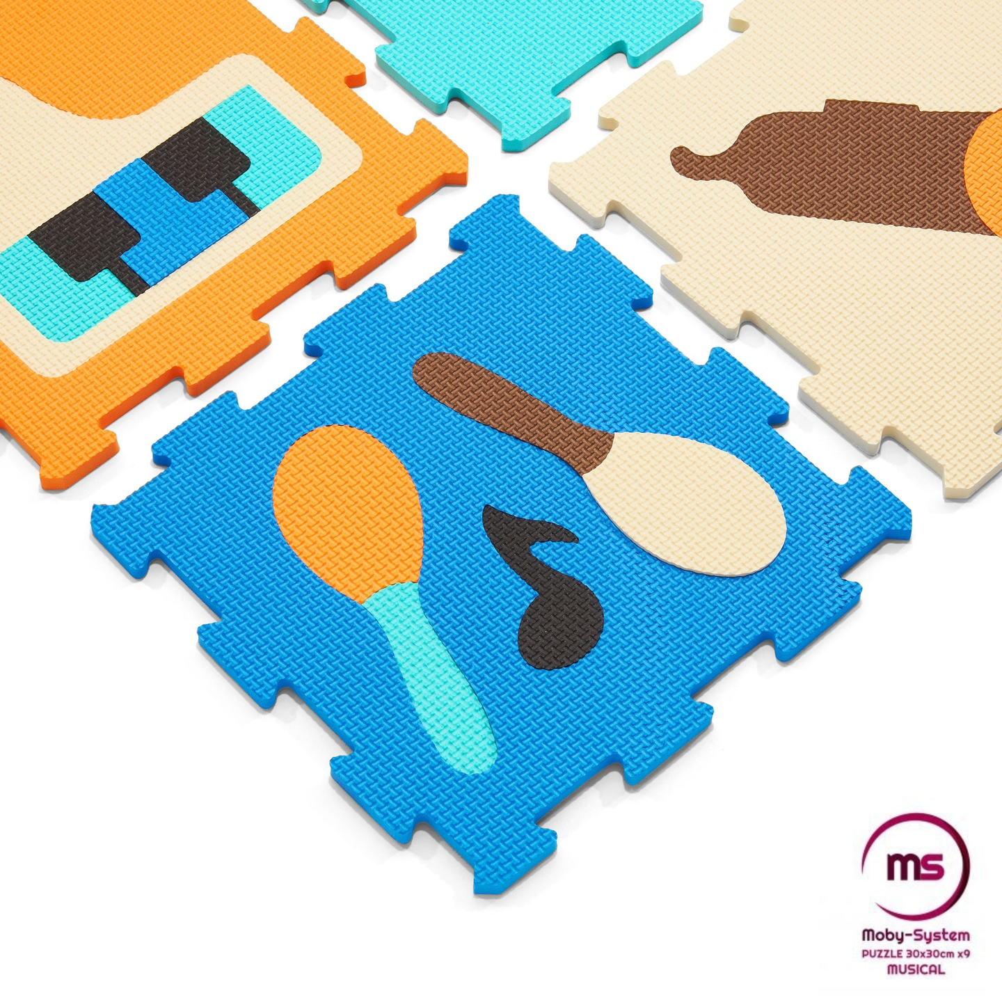 Oktatási habszivacs puzzle szőnyeg 90 x 90 x 1cm - EVA habszivacs - design: műszerek