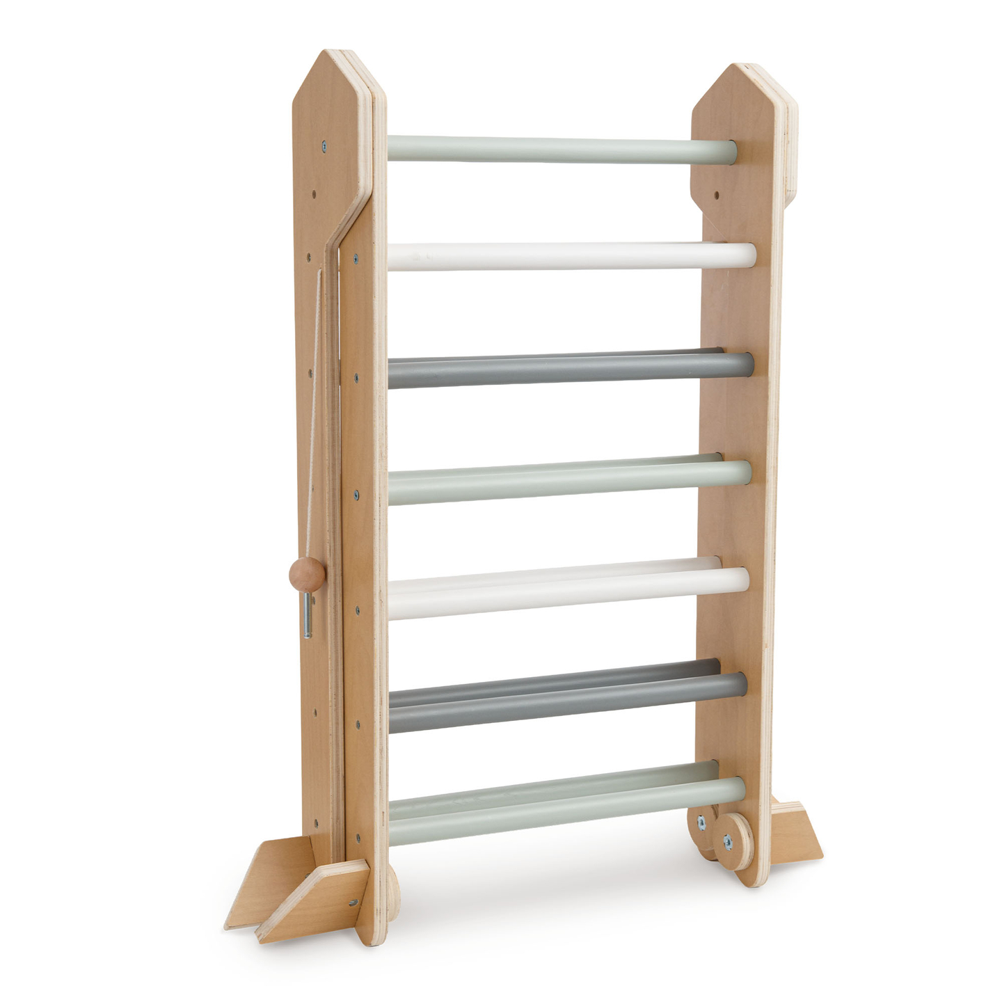 Fedett, fából készült játszótér gyerekeknek - mászófal, csúszda, mászóka/hinta és Pikler-háromszög