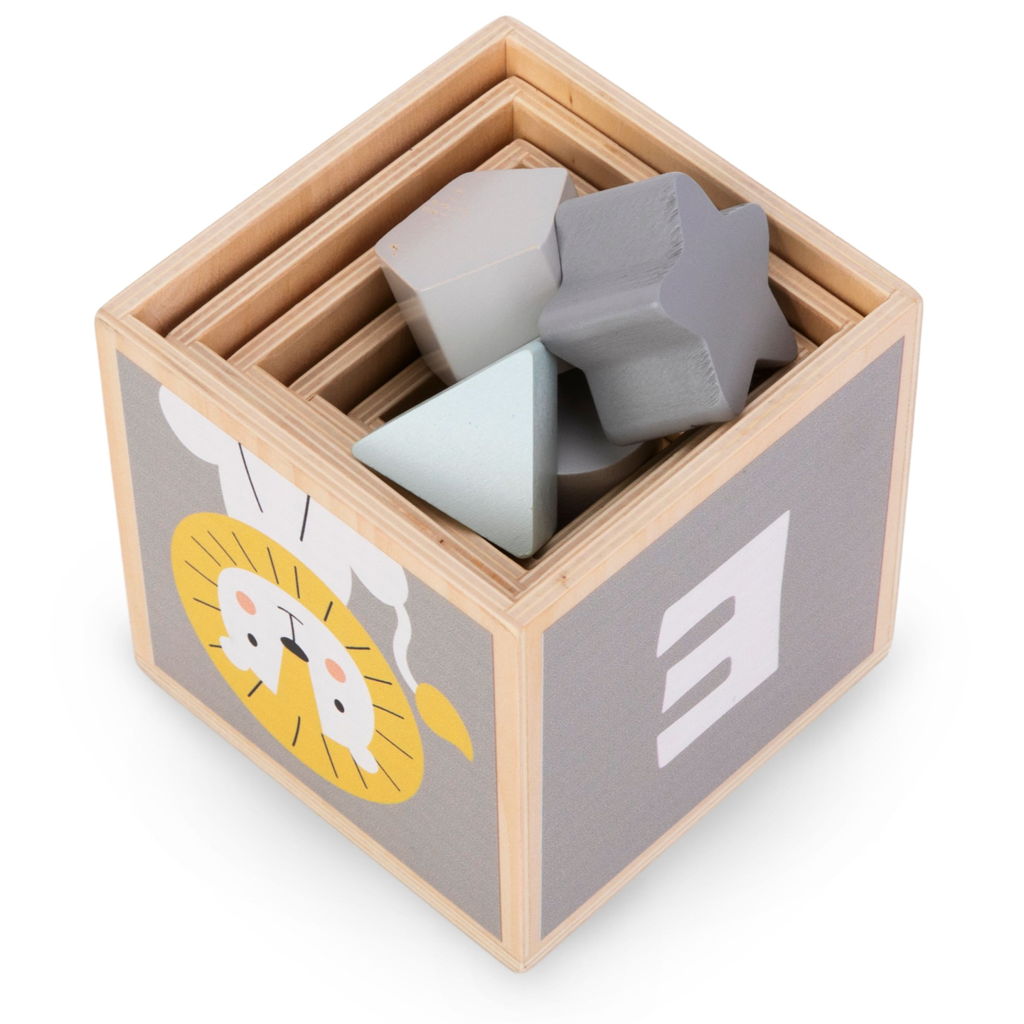 Fából készült torony - formaválogató számok ábécé állatok