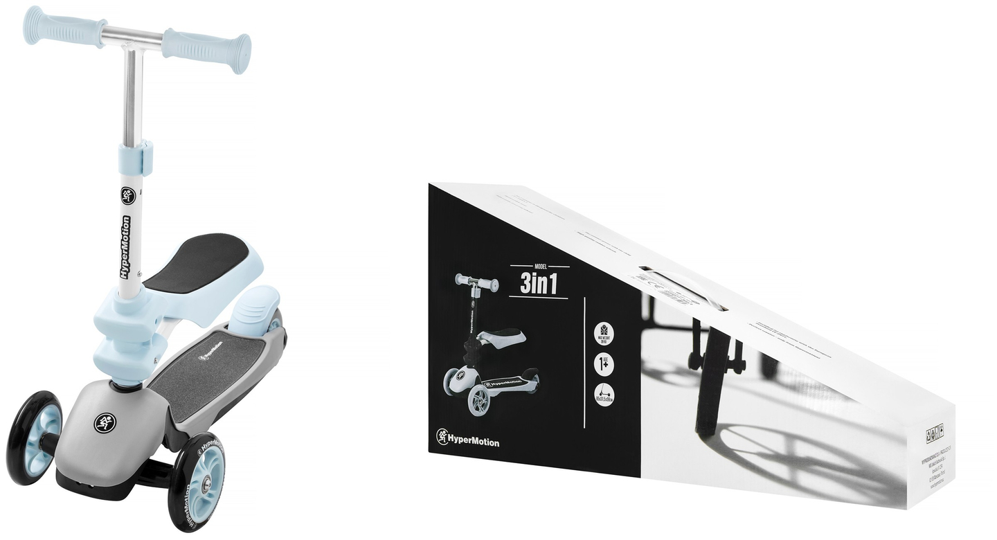 HyperMotion egyensúlyozó háromkerekű 3in1 - kék