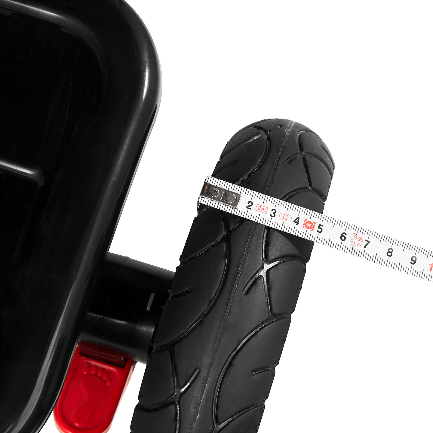 Háromkerekű gyerekeknek 1-4 éves korig - TOBI FREY - szürke színű - forgatható - pumpás kerekek + tolóerő