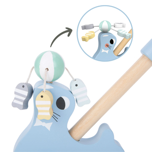 Fából készült pecsét nyomórúddal - tolókarral