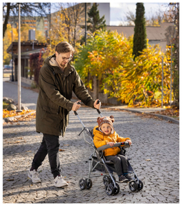 Könnyű babakocsi, esernyő Moby-System Barton szín: szürke