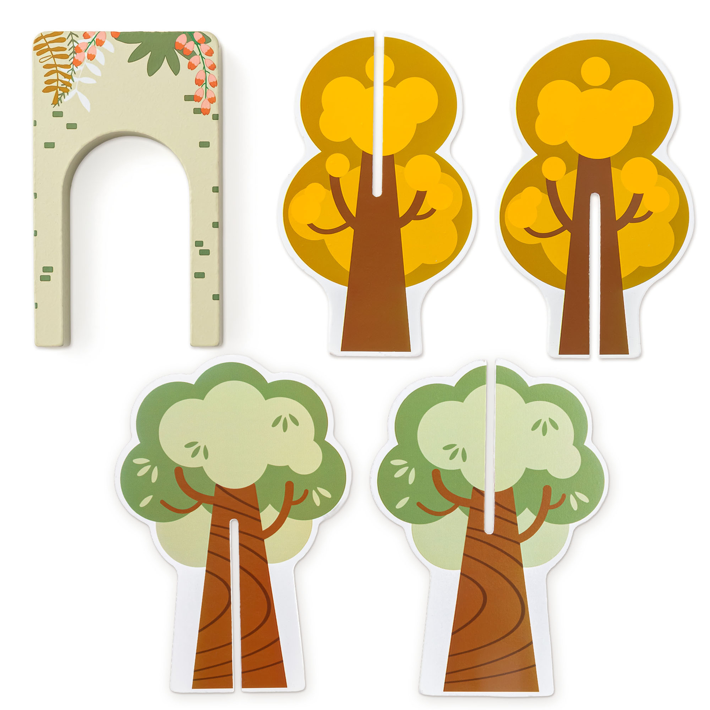 Fa állatkerti vonat – kirakós, vonat, sínek, állatok, híd, akadály