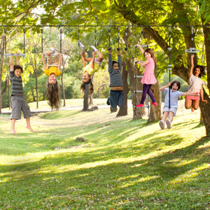 Ninja akadálypálya gyerekeknek - HyperMotion slackline szett - 10 akadály