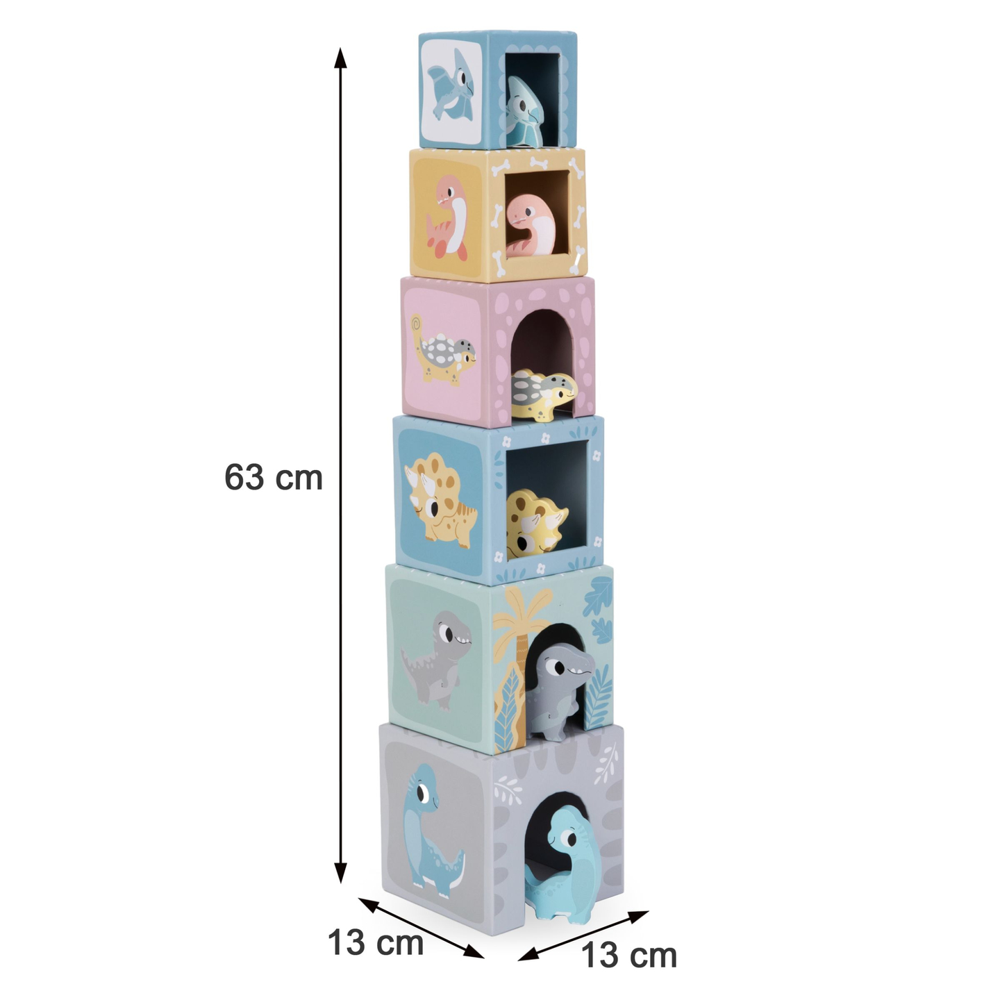 Torony szortírozó figurákkal Dinoszauruszok