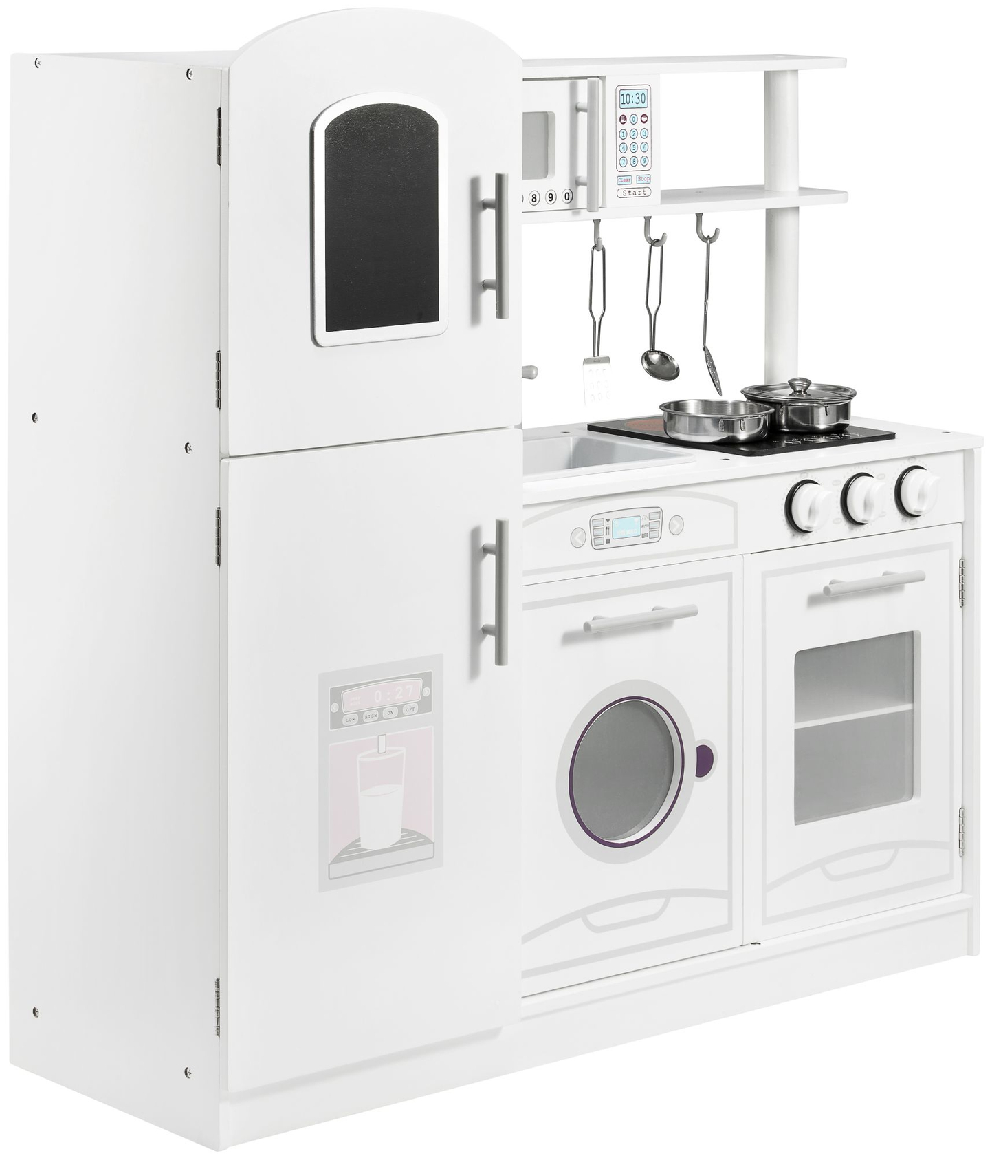 Nagy fa fehér konyhai kiegészítők és kötény