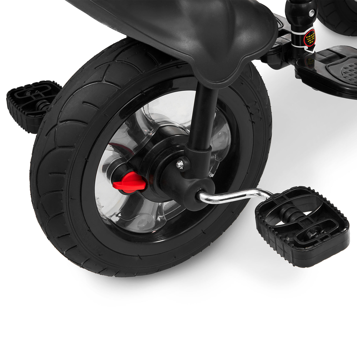 Háromkerekű gyerekeknek 1-4 éves korig - TOBI FREY - szürke színű - forgatható - pumpás kerekek + tolóerő