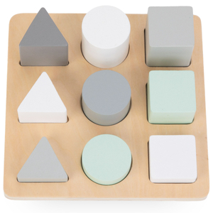 Fából készült kirakós - Szortírozó - Három figura