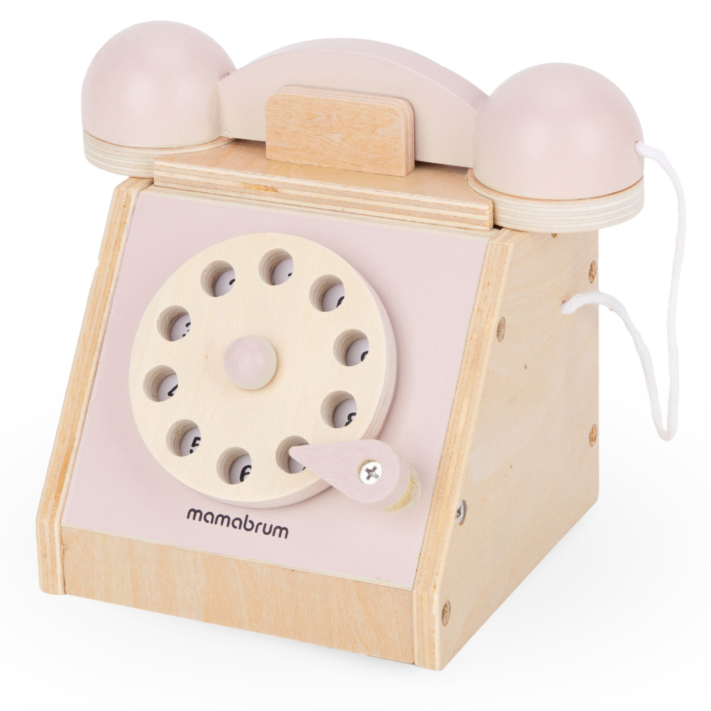 Retro fa telefon - pasztell rózsaszín