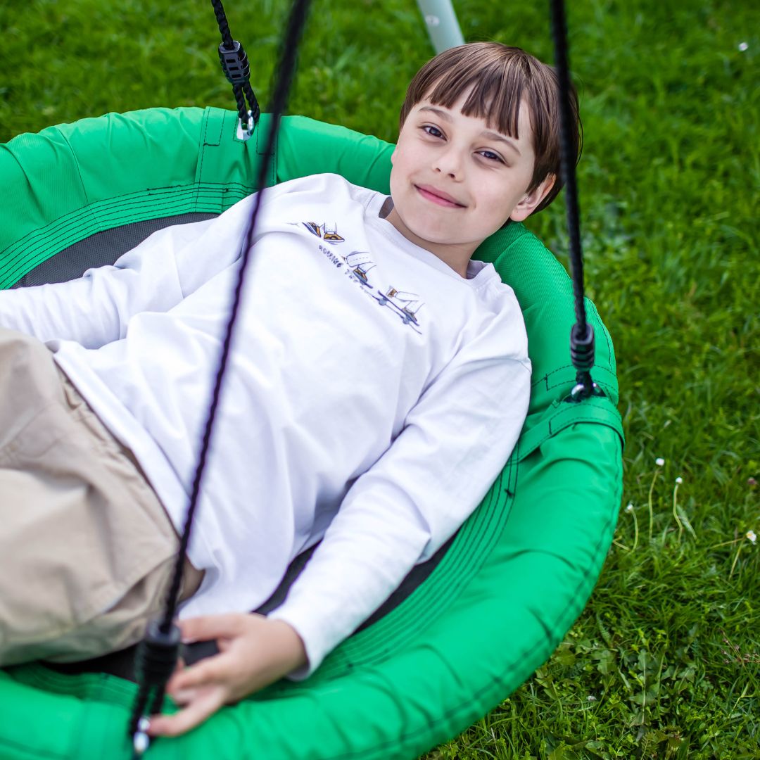 Dupla kerti hinta kerettel és kötelekkel - ülőke és gólyafészek