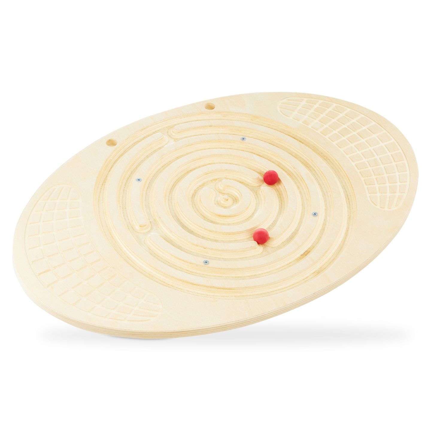 Fából készült egyensúlytábla labirintussal és labdákkal - egyensúlyozó hintaló