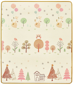 Kétoldalas habszőnyeg XXL - tekercs 2 CM (erdő és cikkcakk)