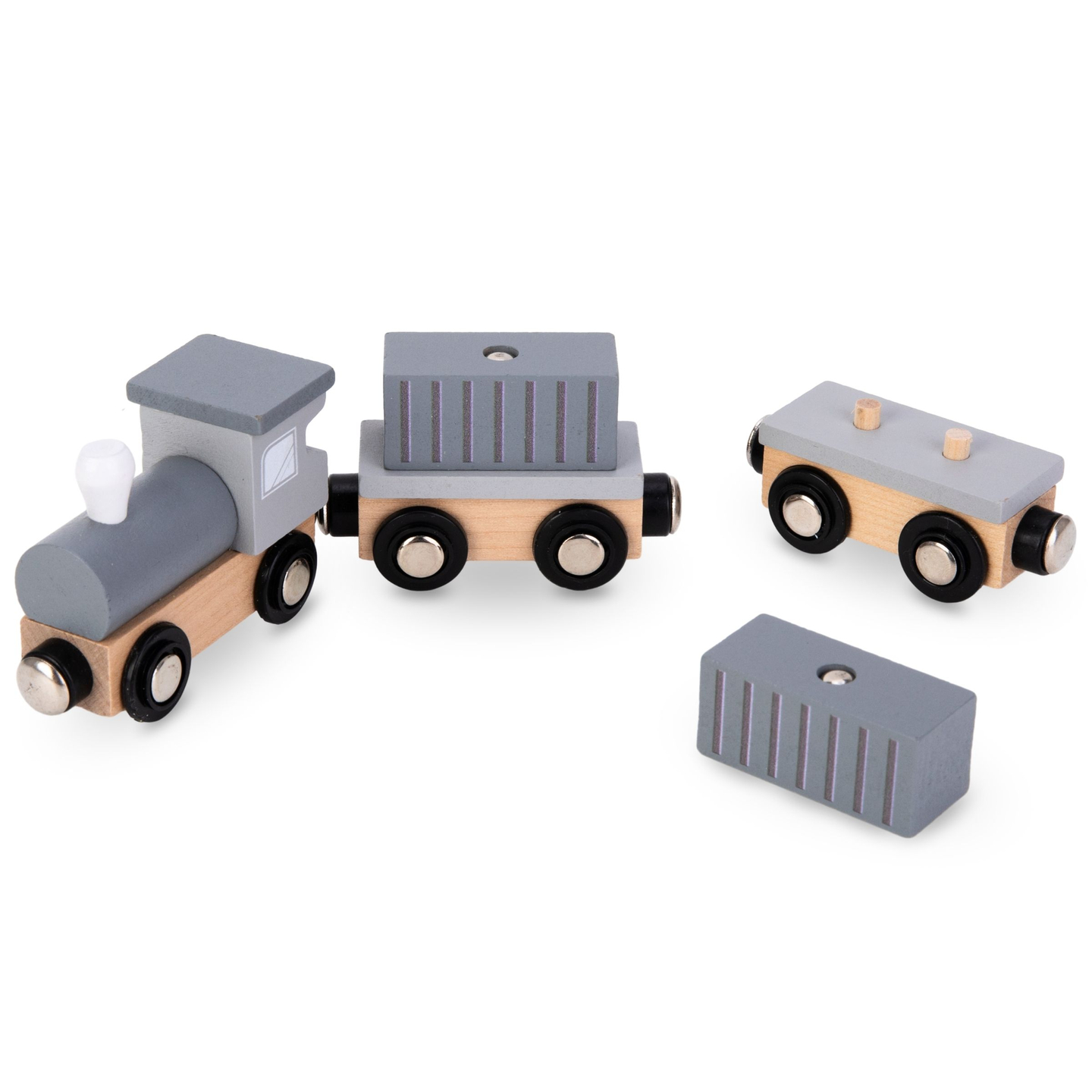 Mobil kikötői daru mágneses csörlővel és tartozékokkal - fából készült készlet