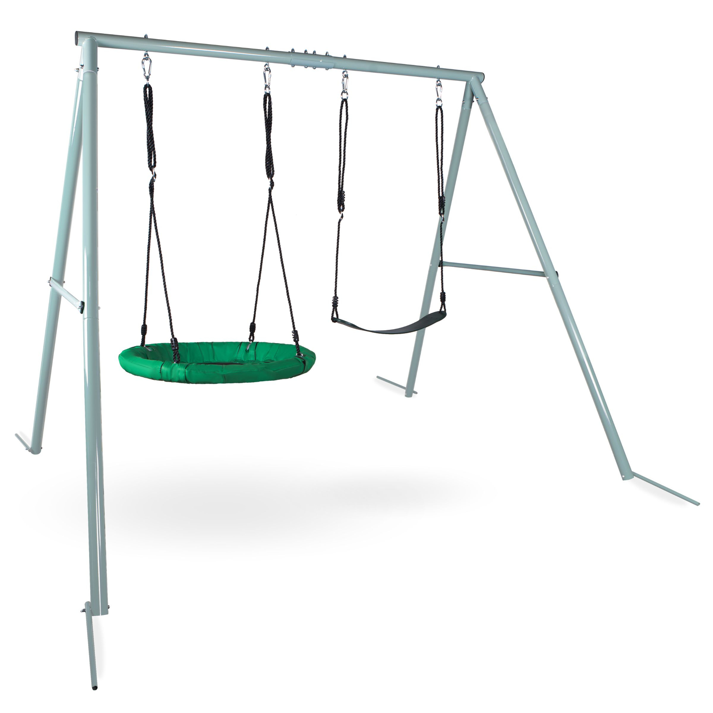 Dupla kerti hinta kerettel és kötelekkel - ülőke és gólyafészek