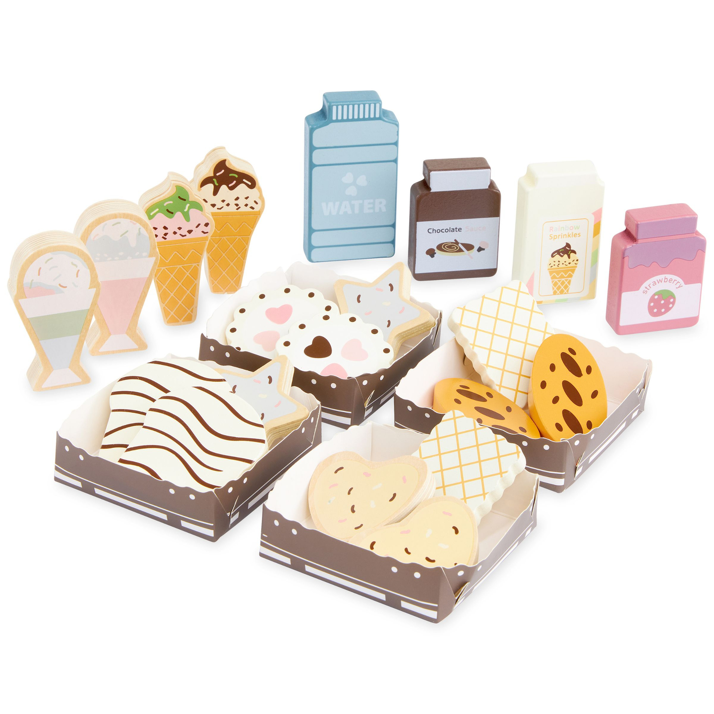 Összecsukható fa üzlet - kávézó, cukrászda kiegészítőkkel